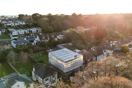Temporary Roof Scaffold for Full Exterior Renovation in Bournemouth