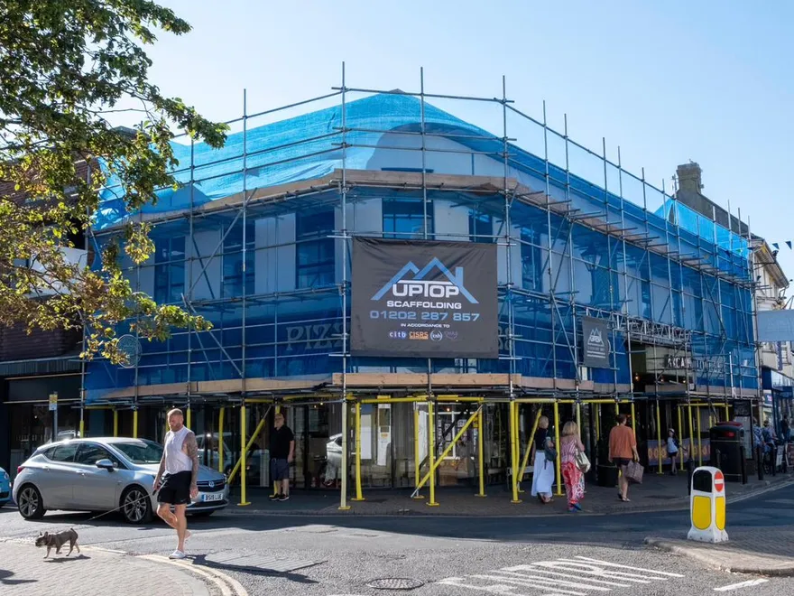 Up Top Scaffolding's Christchurch street scaffold for soffit repairs
