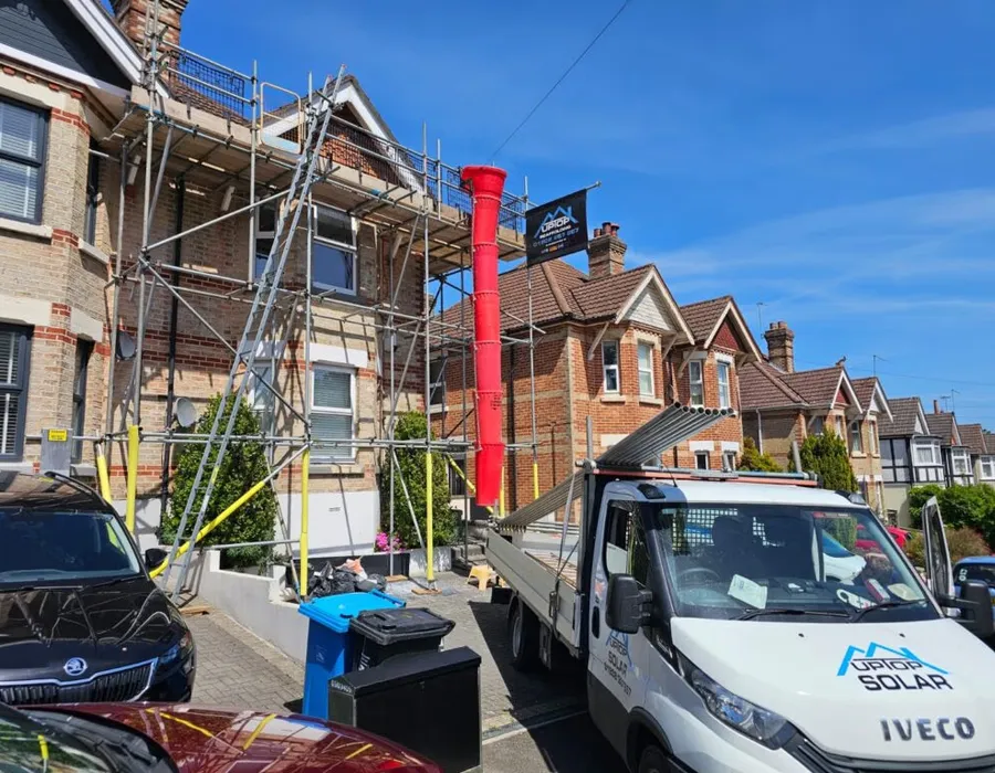 Scaffold Access for Roof Replacement in Branksome