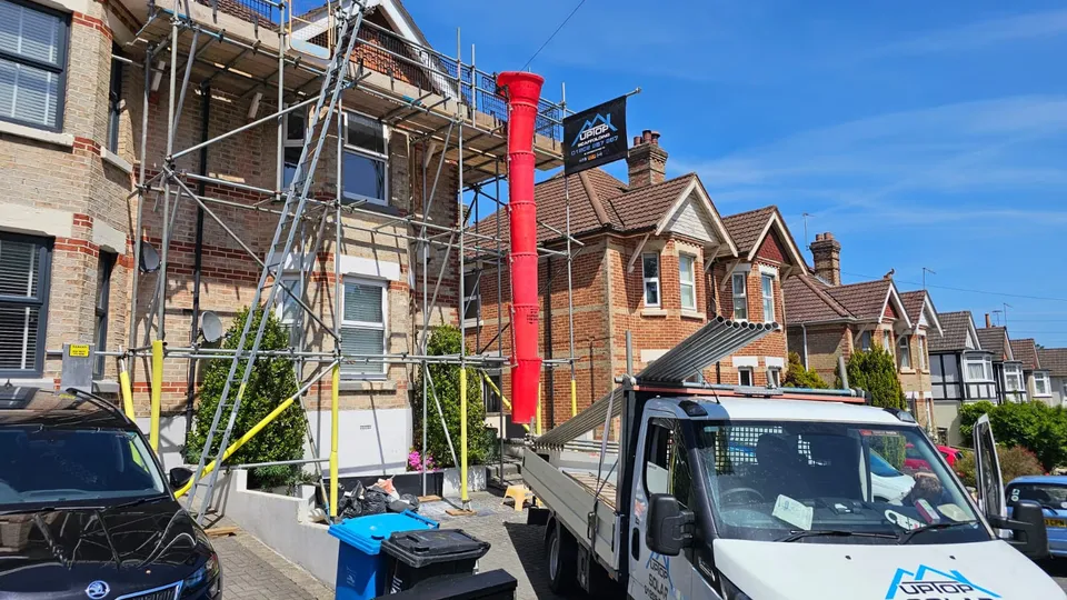 Scaffold Access for Roof Replacement in Branksome