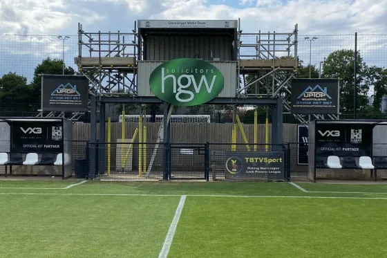 Scaffold Staircase at Wimborne Town FC