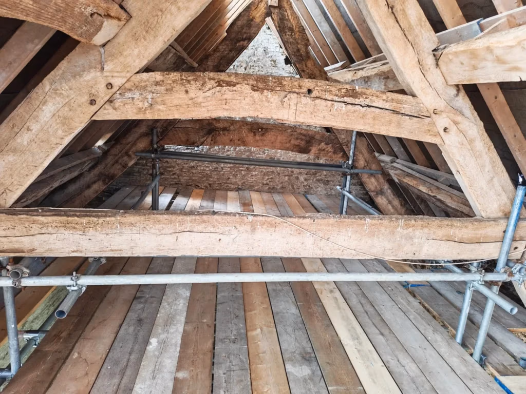 internal-birdcage-scaffold-roof-access-sherborne-dorset