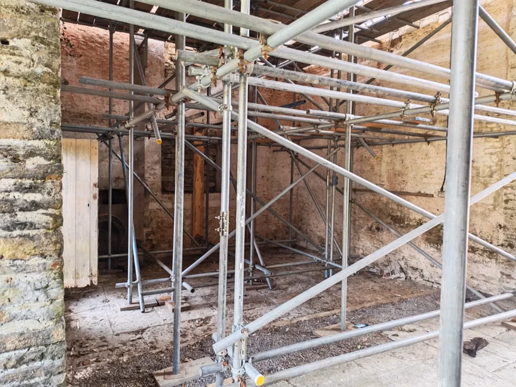 structural-shoring-scaffold-wall-roof-support-sherborne-dorset
